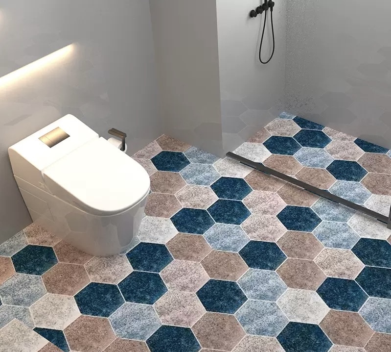 Wear-resistant self-adhesive floor stickers for kitchens, toilets, and bathrooms (This price is for 100*60cm; for longer sizes, please add to your quantity list).