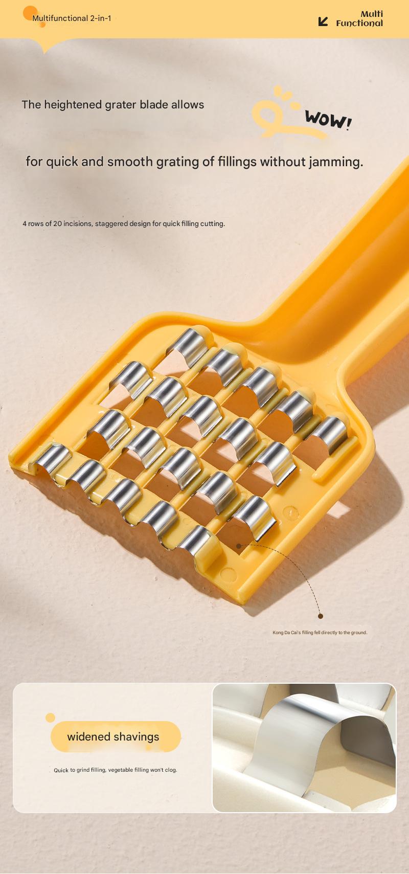 Multi-functional vegetable cutter, dumpling chopper, cute household cabbage grater, radish grater