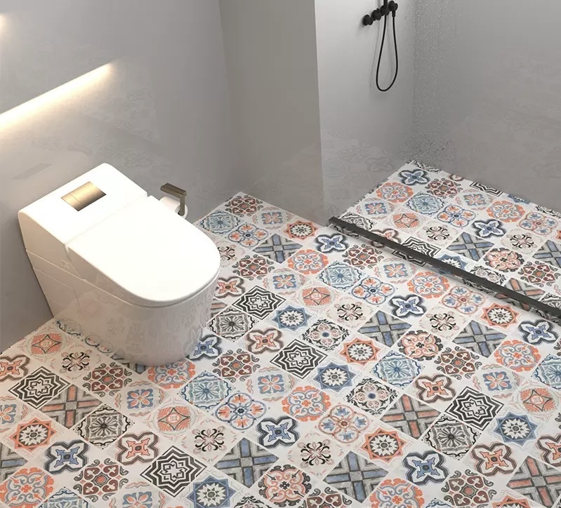 Wear-resistant self-adhesive floor stickers for kitchens, toilets, and bathrooms (This price is for 100*60cm; for longer sizes, please add to your quantity list).