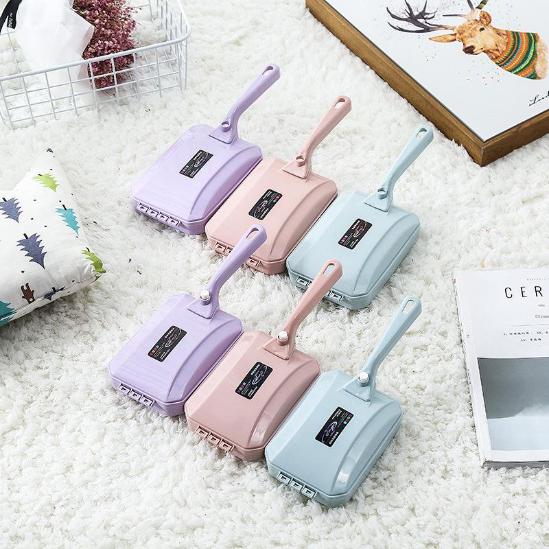 New three-roller household carpet cleaning brush, multi-functional roller brush for sofas, beds, and pet hair removal.