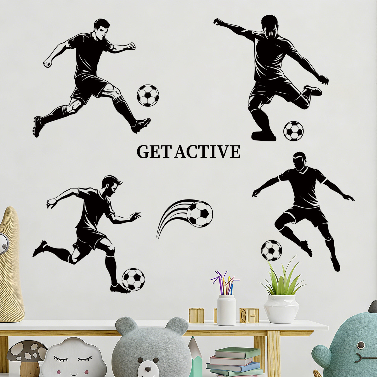 World Cup football wall stickers, fan event atmosphere, joint support window stickers