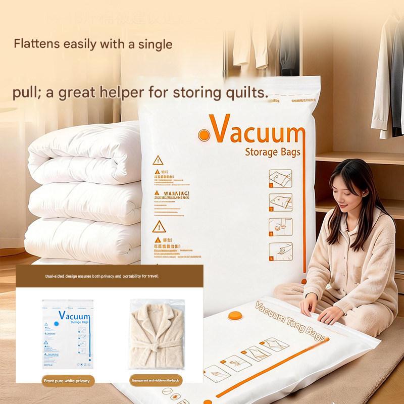 Vacuum compression bags are best-selling storage bags for clothes, quilts, and down jackets; colorful organizer bags.