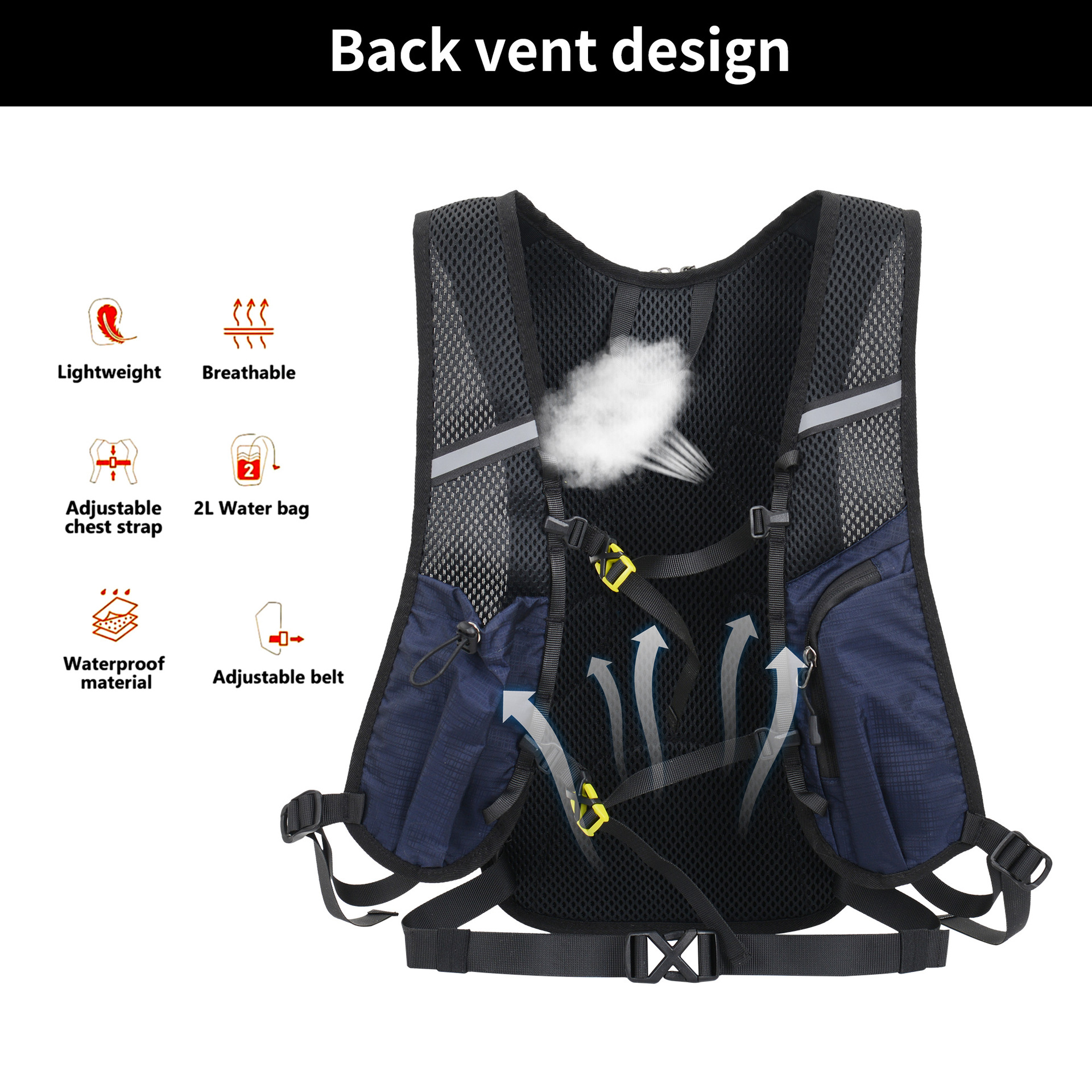 Outdoor hiking backpack, multi-functional mountaineering travel backpack, waterproof nylon cycling bag