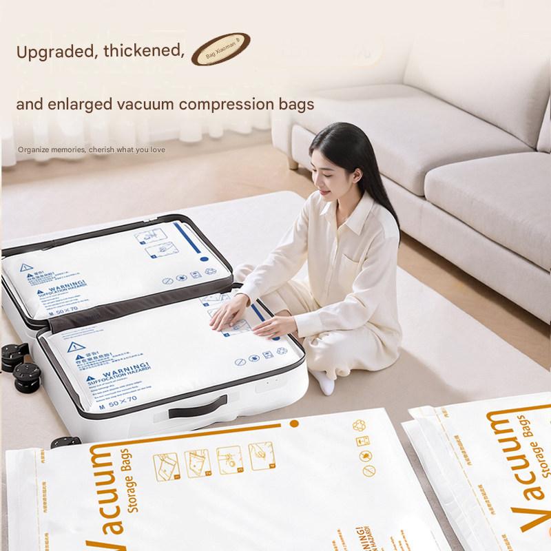 Vacuum compression bags are best-selling storage bags for clothes, quilts, and down jackets; colorful organizer bags.