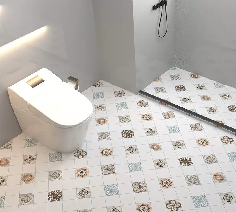 Wear-resistant self-adhesive floor stickers for kitchens, toilets, and bathrooms (This price is for 100*60cm; for longer sizes, please add to your quantity list).
