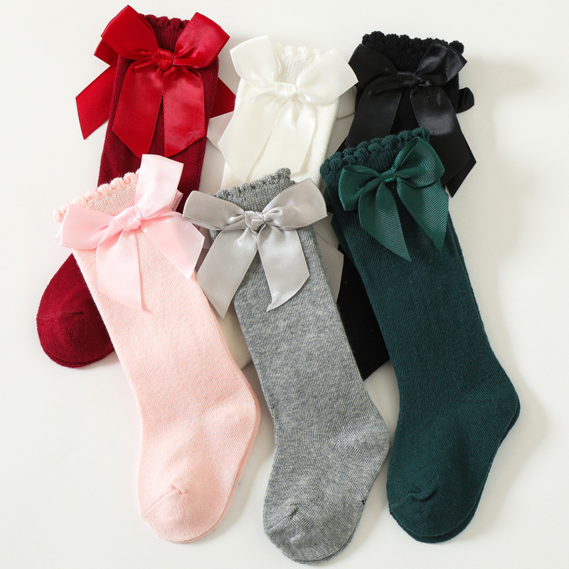 Big bow dress for girls, schoolgirls, princess stockings, long loose-fitting stockings