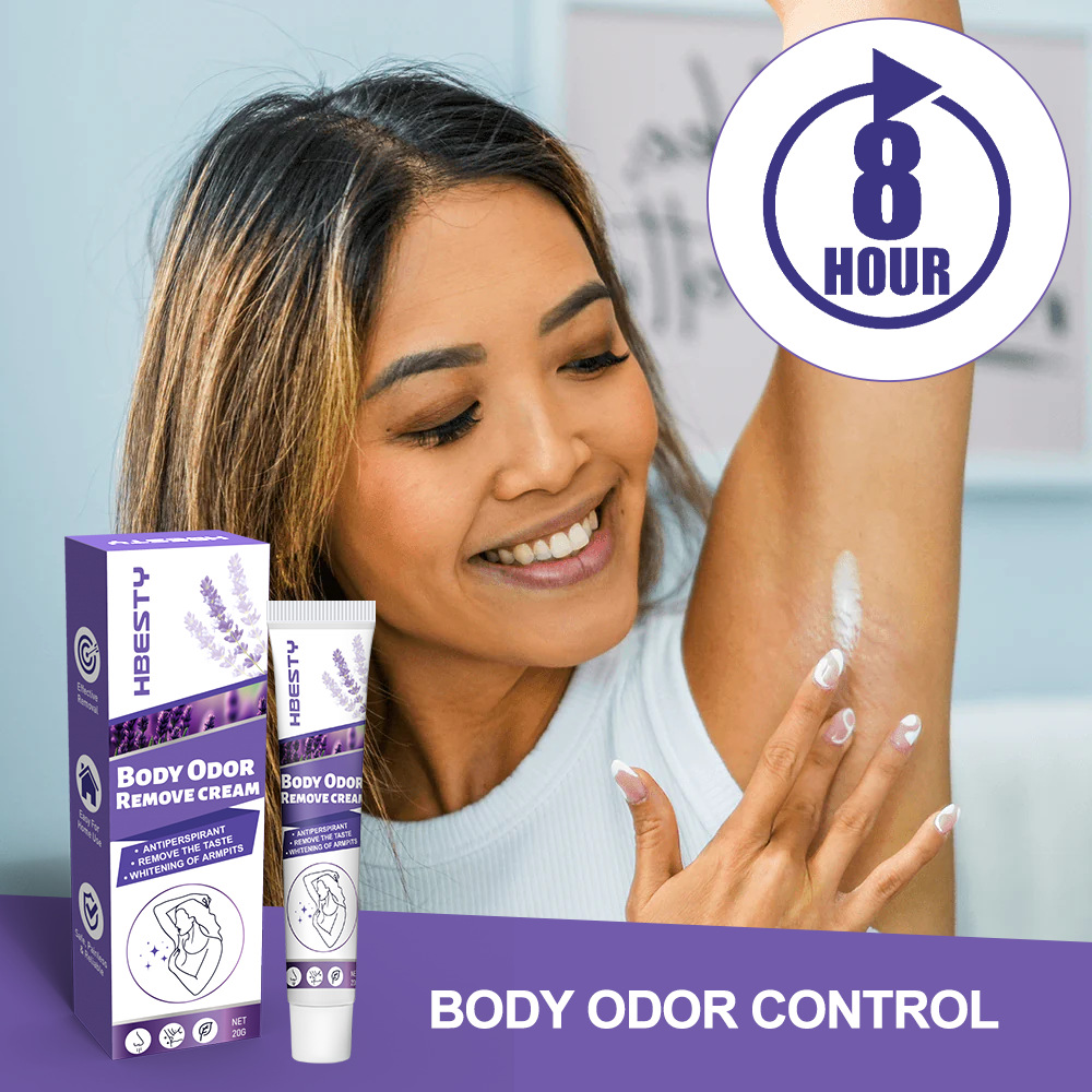 HBESTY Lavender Deodorant Cream for Armpits and Underarms - Gentle Plant-Based Odor Eliminator and Body Care Cream