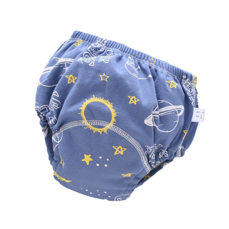 Baby training pants, washable 6-layer gauze diaper cover, breathable cloth diaper pants 1pcs