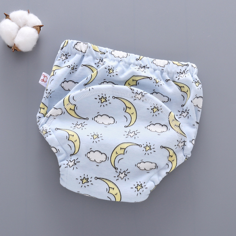 Baby training pants, washable 6-layer gauze diaper cover, breathable cloth diaper pants 1pcs