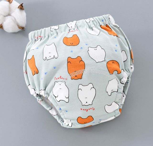 Baby training pants, washable 6-layer gauze diaper cover, breathable cloth diaper pants 1pcs