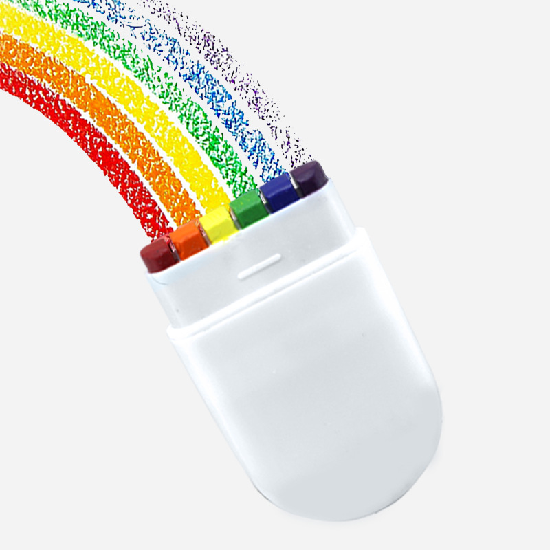 6-color rainbow face paint for the World Cup and European Cup, Halloween rainbow stripe face paint crayons
