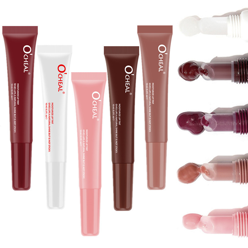 Glossy, plump lips, mirror-finish liquid lip gloss, lip tint, plumping lip oil, moisturizing, non-sticky, glass lip oil view 2