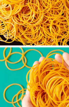High-elasticity, durable rubber bands, yellow cowhide rubber bands, high-temperature resistant rubber rings for hair perming, industrial rubber bands.