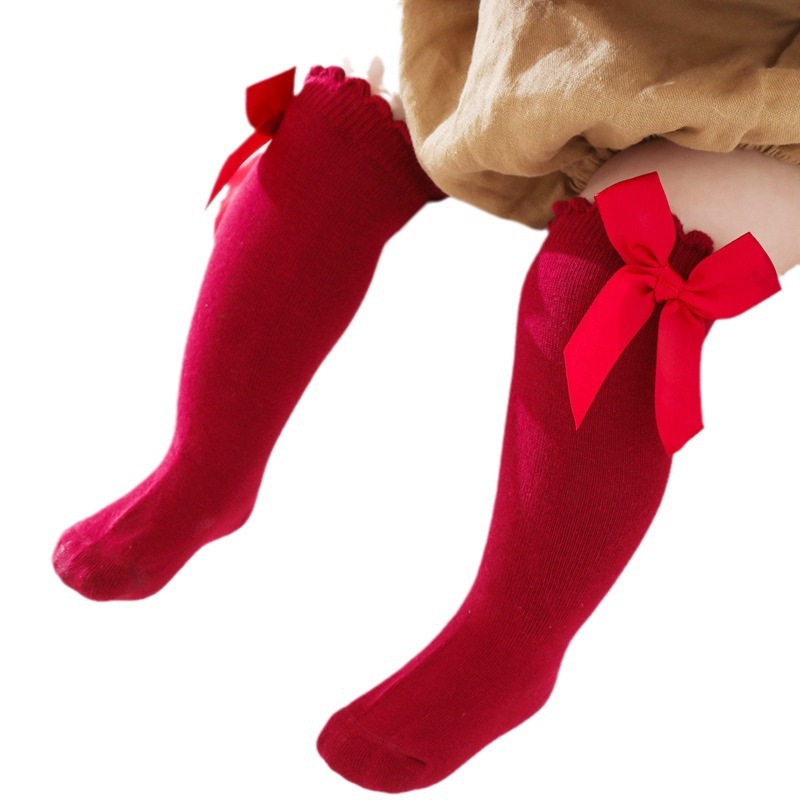 Big bow dress for girls, schoolgirls, princess stockings, long loose-fitting stockings