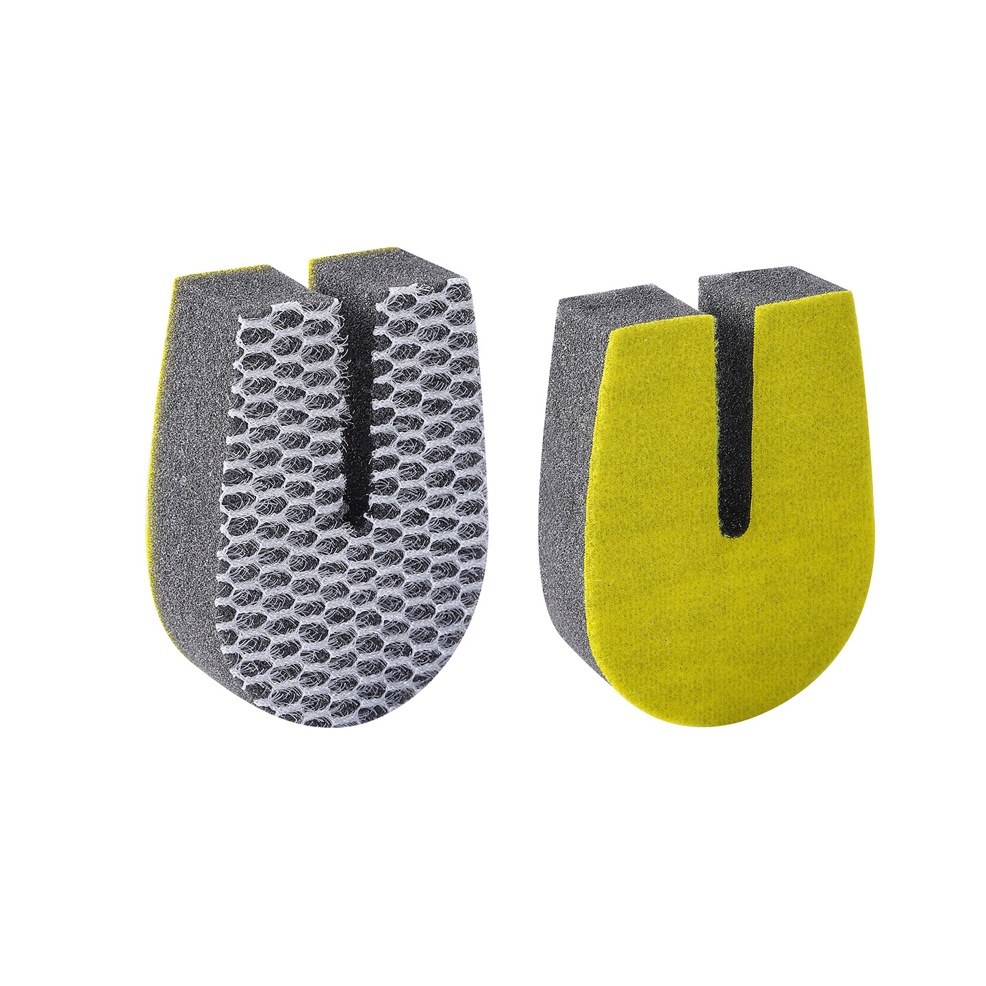 U-shaped double-sided sponge, household kitchen dishwashing magic eraser, sink and cutting board cleaner, mesh multi-purpose crevice brush.