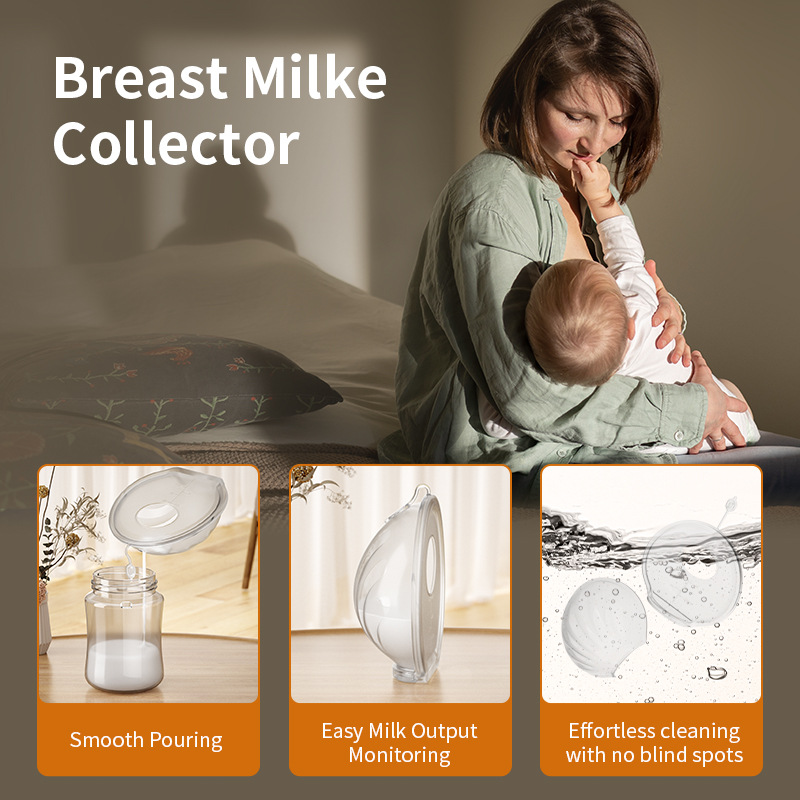 Washable breast milk collector, breast milk collection pad, hands-free wearable breast milk collector.