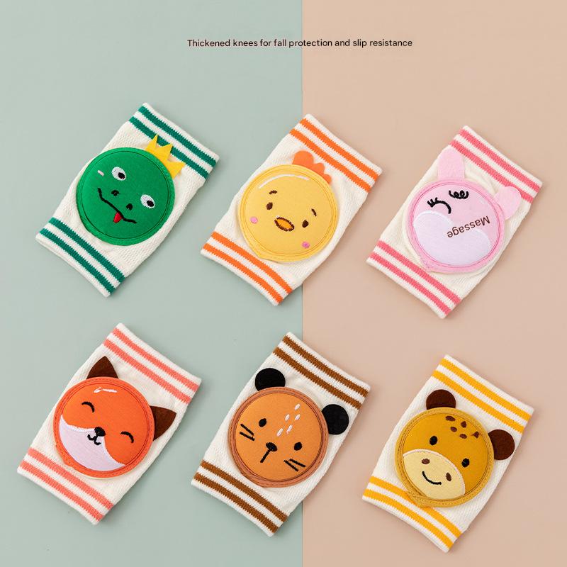 Summer children's leg protectors, baby knee pads, elbow pads, thin mesh, for infants crawling and learning to walk, anti-fall knee pads for children.