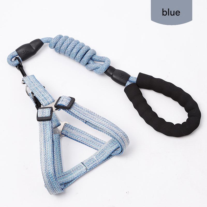 Explosion-proof retractable dog leash, dog harness, dog walking leash, large, medium and small dog chain collar, pet supplies