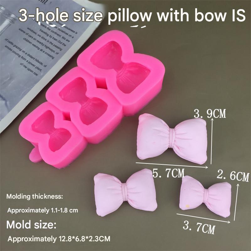 Silicone molds for pillows, bows, conch shells, frangipani flowers, and herbs; fondant cakes; chocolate decorations and accessories molds.