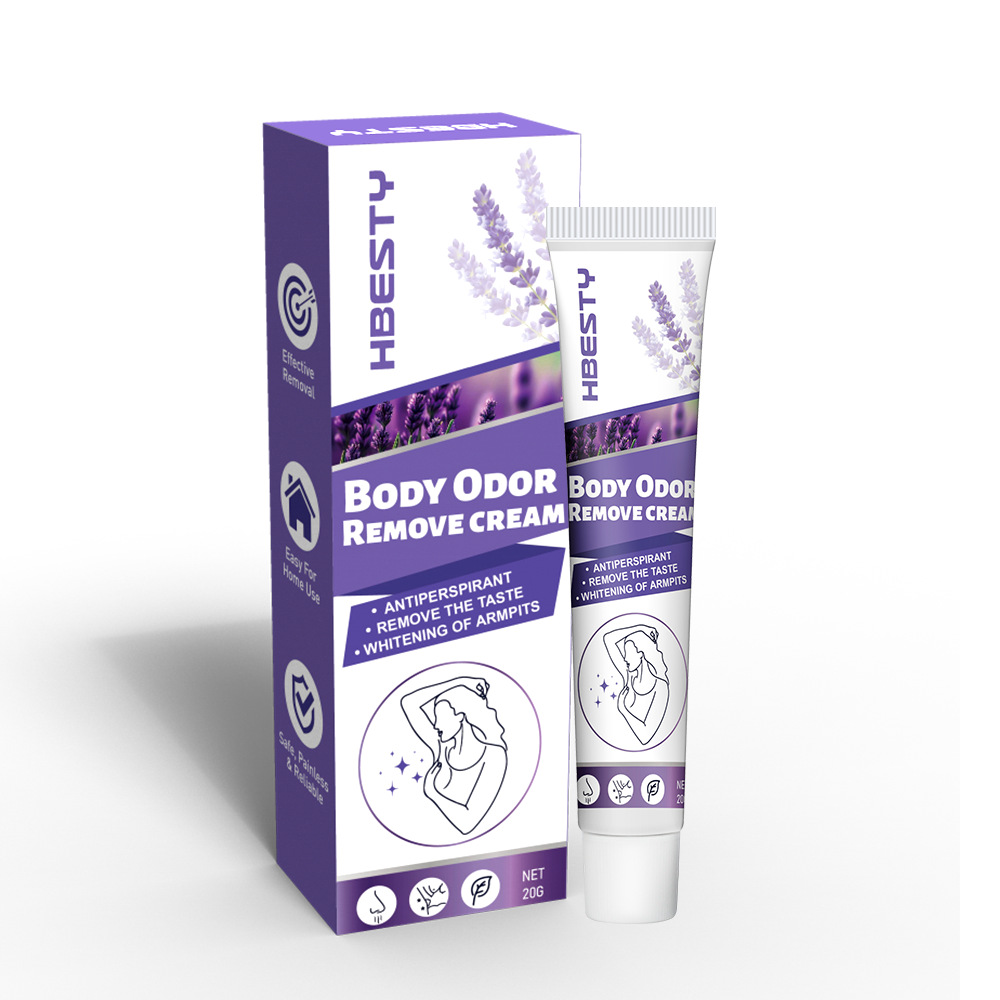 HBESTY Lavender Deodorant Cream for Armpits and Underarms - Gentle Plant-Based Odor Eliminator and Body Care Cream