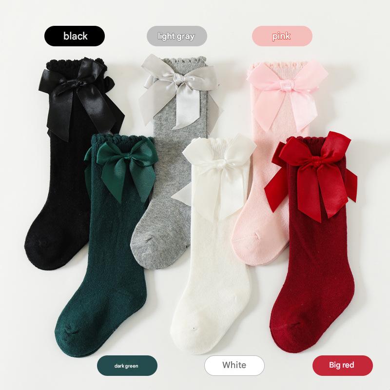 Big bow dress for girls, schoolgirls, princess stockings, long loose-fitting stockings