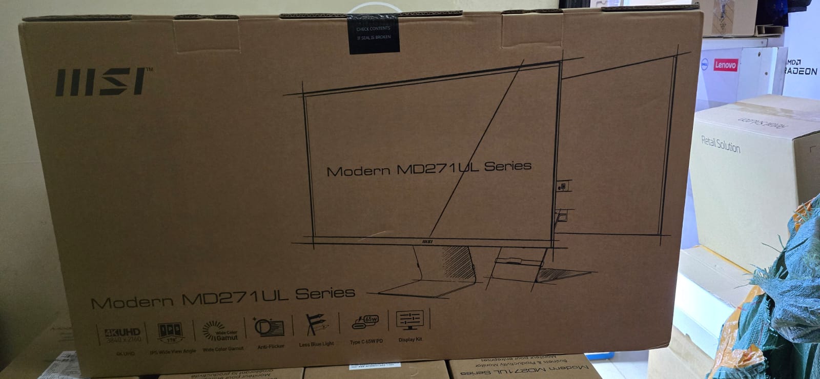 MSI Modern MD271UL 27" 4K UHD IPS Monitor | USB-C 65W PD | HDMI | DisplayPort