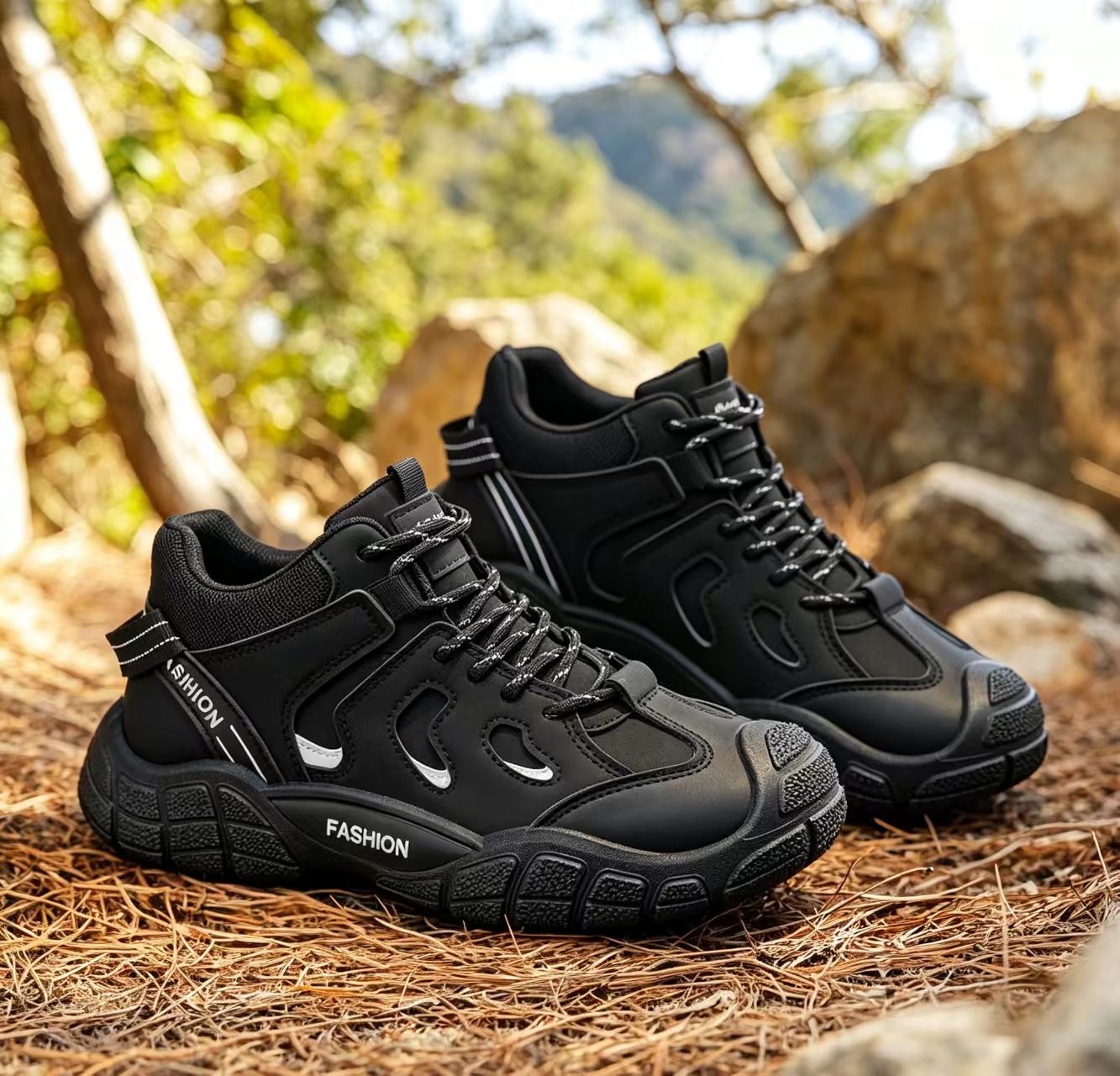 Men's Shoes 2026 New Style All-Match Casual Outdoor Hiking Shoes Wear-Resistant & Breathable Sports Workwear Safety Shoes
