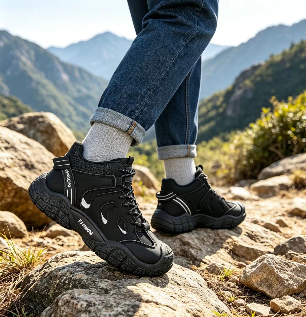 Men's Shoes 2026 New Style All-Match Casual Outdoor Hiking Shoes Wear-Resistant & Breathable Sports Workwear Safety Shoes