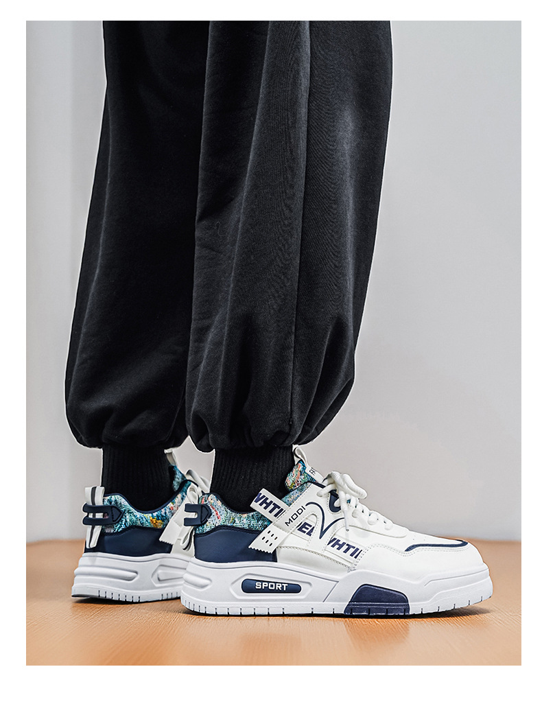 Men's Skateboard Shoes Four Seasons New Arrival Low-top Casual Shoes Fashionable Trend Korean Style t Athletic Shoes White Sneakers