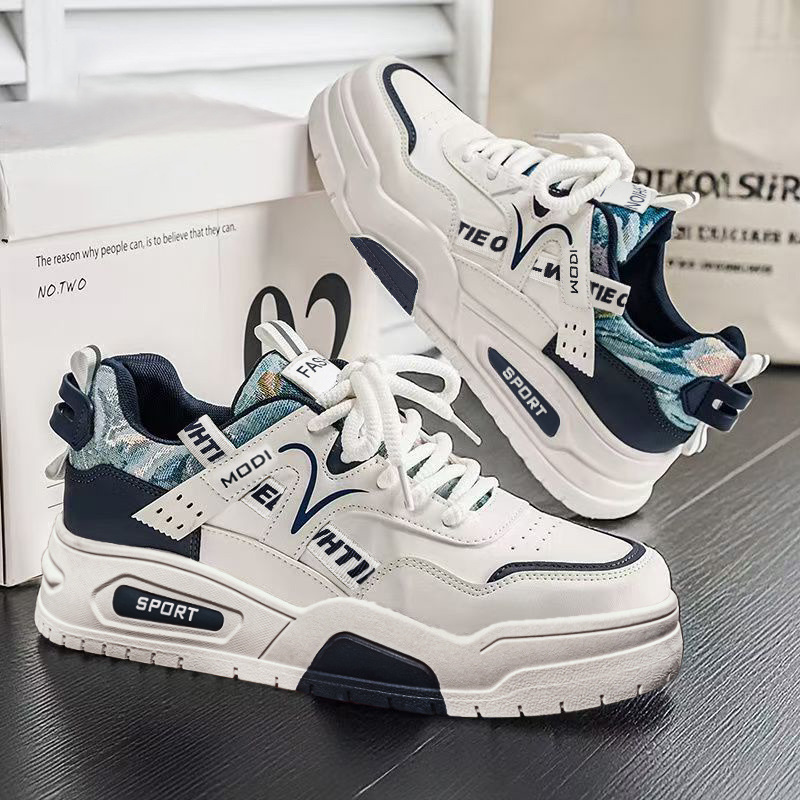Men's Skateboard Shoes Four Seasons New Arrival Low-top Casual Shoes Fashionable Trend Korean Style t Athletic Shoes White Sneakers