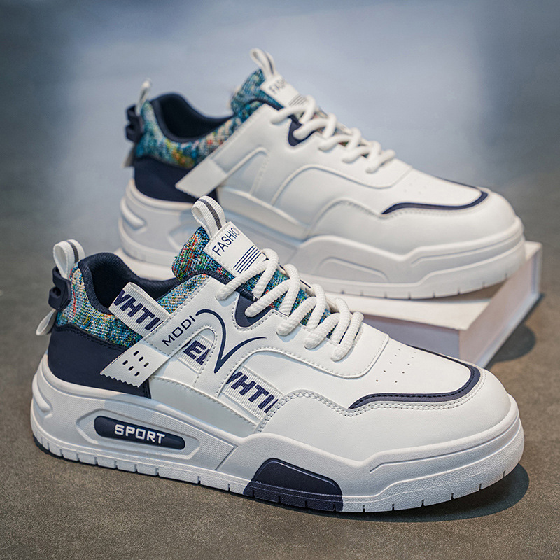 Men's Skateboard Shoes Four Seasons New Arrival Low-top Casual Shoes Fashionable Trend Korean Style t Athletic Shoes White Sneakers