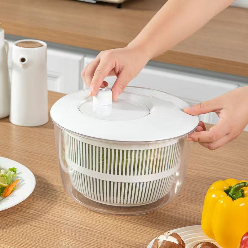 3.8 QT Salad Spinner Large Lettuce Dryer Spinner One-handed Easy Press Large Vegetable Dryer Salad Mixer Washer Hight Quality