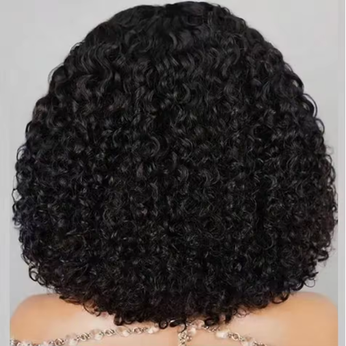 Kinky Curly Bob Wigs Malaysian Human Hair Wig 4x4 HD Lace Frontal Wigs Wear and Go Short Deep Curly Bob Wigs of Women