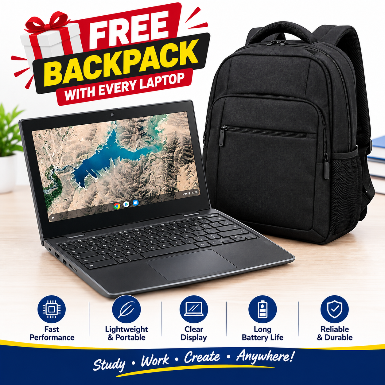 (free laptop bag)Refurbished Lenovo 100e laptop Intel Pentium silver 1.3GHz 4GB RAM 128GB SSD 11.6 inch Full HD Display Ultra-Light Windows 11 Pro And office 2021 pre activated Lenovo 100e laptop