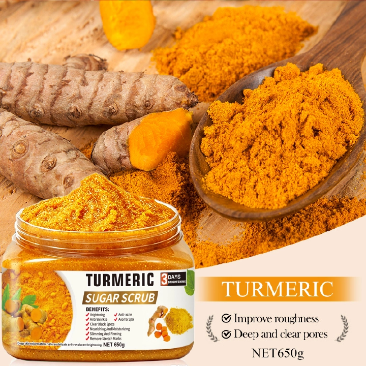 DR. DESS Turmeric Sugar Scrub Bath Brightening & Lightening Spa Scrub Exfoliating Body Scrub.