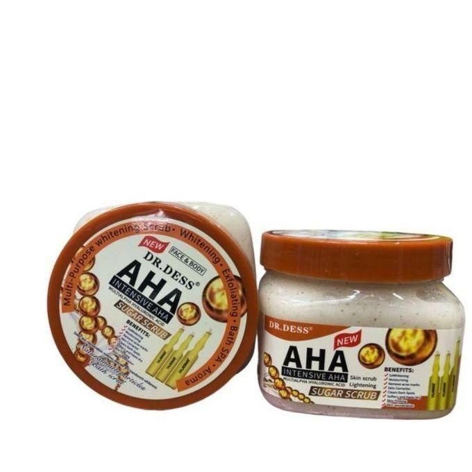 DR.DESS AHA Intensive Exfoliating Body Scrub Removes Dead Skin Deep Hydration Brightens Even Out Skin Tone.