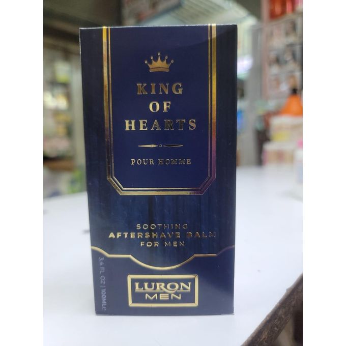 Luron King of Hearts Soothing Aftershave Balm For Men- Designed To Soothe Skin After Shaving - Non-Greasy and Contains Ingredients Like Tea Tree Oil, Aloe Vera, and Shea Butter to Help Repair Skin.
