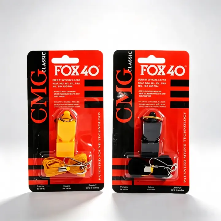 FOX40 Classic Professional Referee Whistle 120dB Pealess with Lanyard, Loud Sports Safety Whistle for Football Basketball Lifeguard Emergency Training, 5 Colors Sports & Fitness