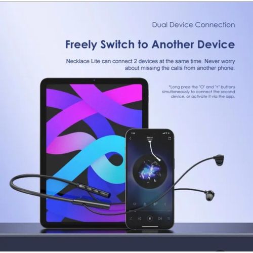 Oraimo Necklace Lite Wireless Bluetooth Neckband Earphones with Deep Bass Stereo Sound Long Battery Life Fast Charging Magnetic Earbuds Built In Microphone In Line Controls Comfortable Secure Fit