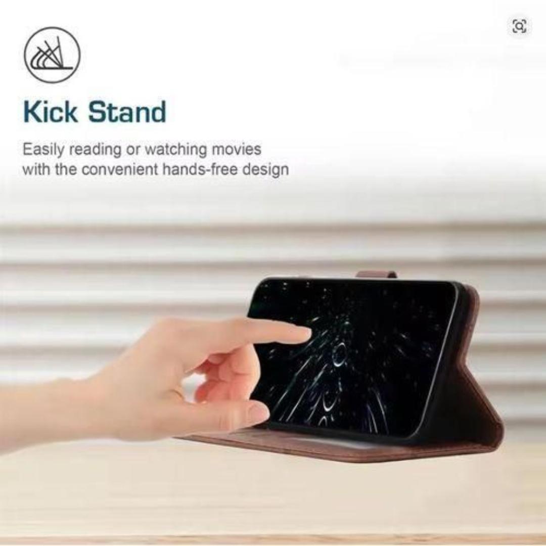 Tecno Spark 50 Flip Cover Luxury with Steel Film Shockproof Protection Wallet Book Leather Heavy Protective Phone Case/ cover