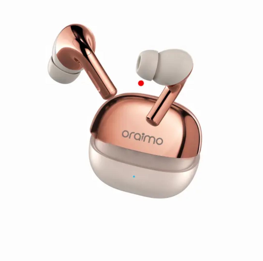 Oraimo Super Functional Heavy bass wireless bluetooth earpods/ earbuds/ airpods/ headsets with Active Noise Cancellation and Premium Quality Sound available in_Black