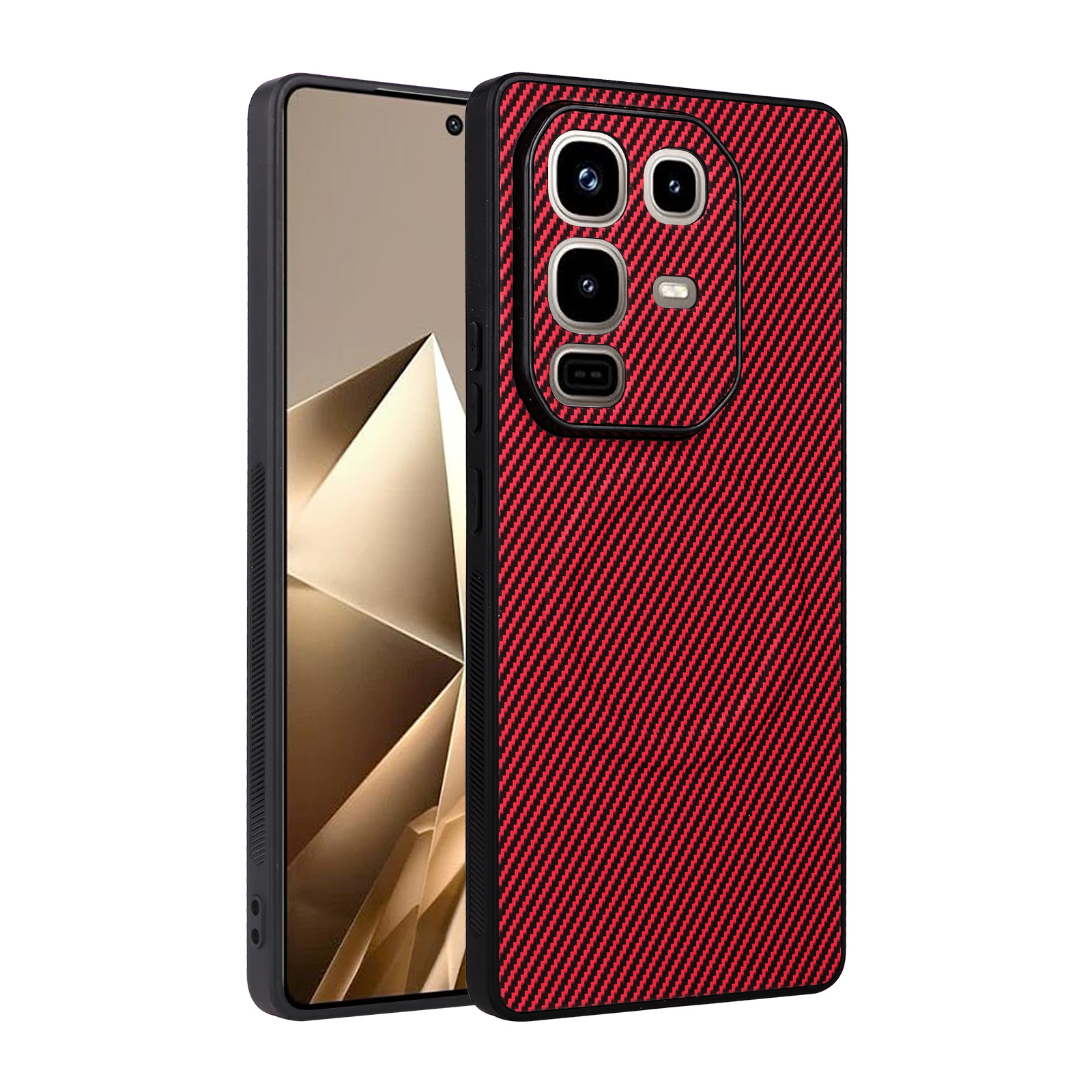 Infinix Note 50 Pro 4G Carbon Fiber Texture MagSafe Compatible Phone Case, Slim Shockproof Protective Cover for Infinix Note 50 Pro 4G