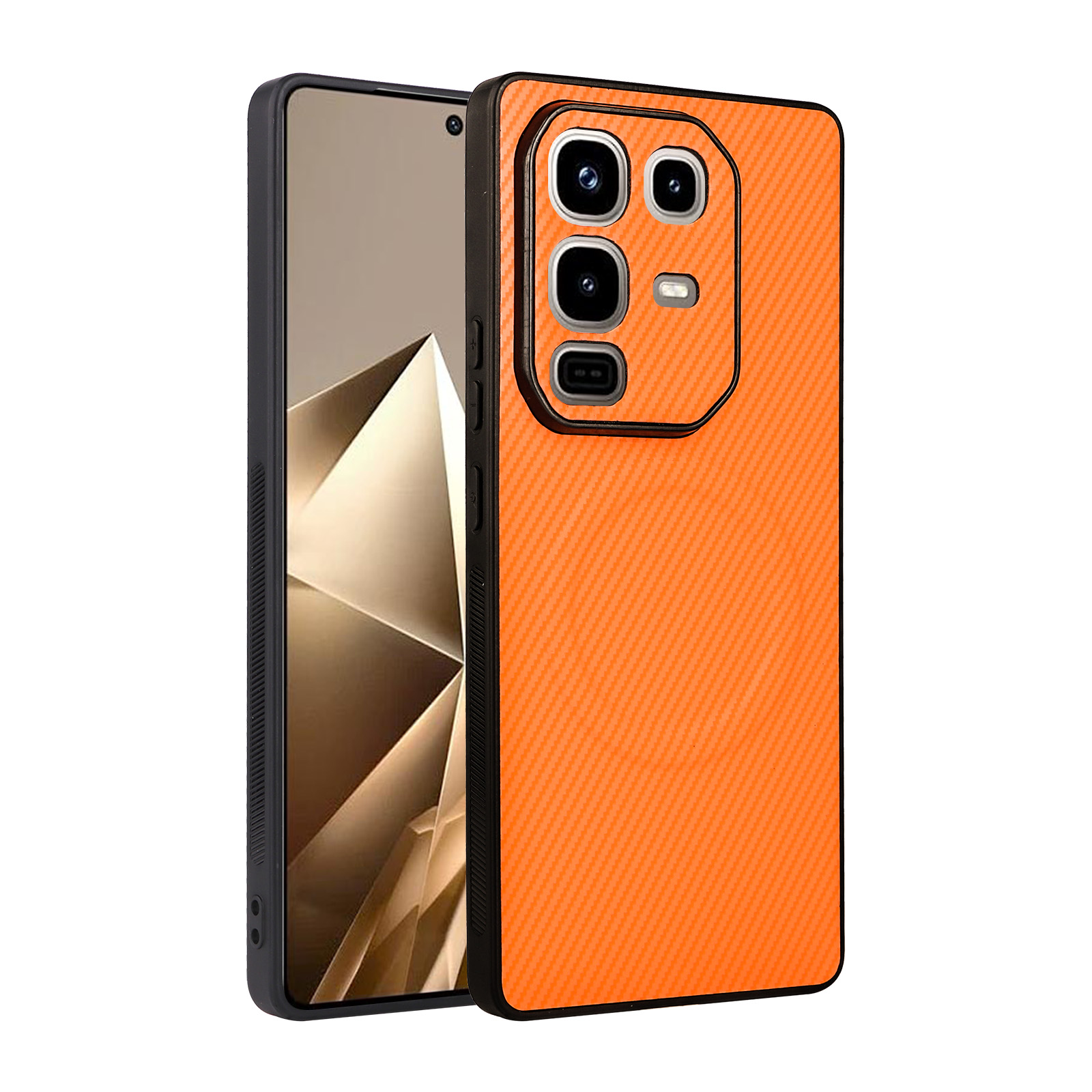 Infinix Note 50 Pro 4G Carbon Fiber Texture MagSafe Compatible Phone Case, Slim Shockproof Protective Cover for Infinix Note 50 Pro 4G