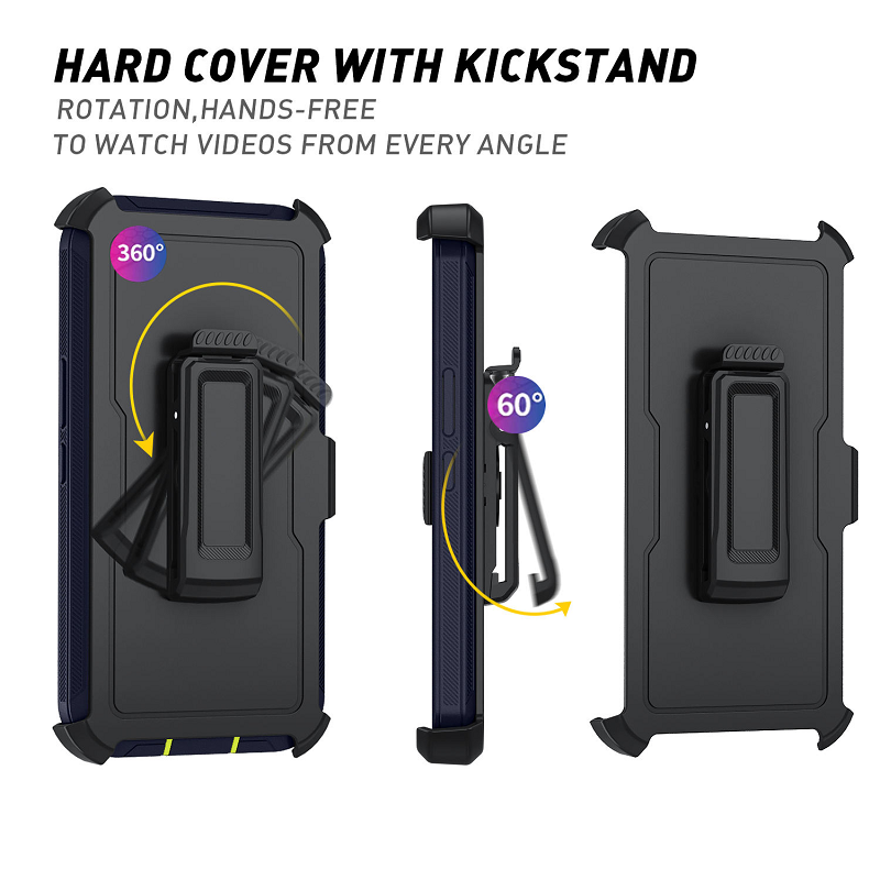 Heavy Duty Case for Tecno Camon 50 Pro 40 Pro 30 Spark 50 40 40C 30C Go 3 20 Pro 20C 10 Pro 10C Pop 9 8 7 with Belt Clip Holster Shockproof 360 Rotating Kickstand Case