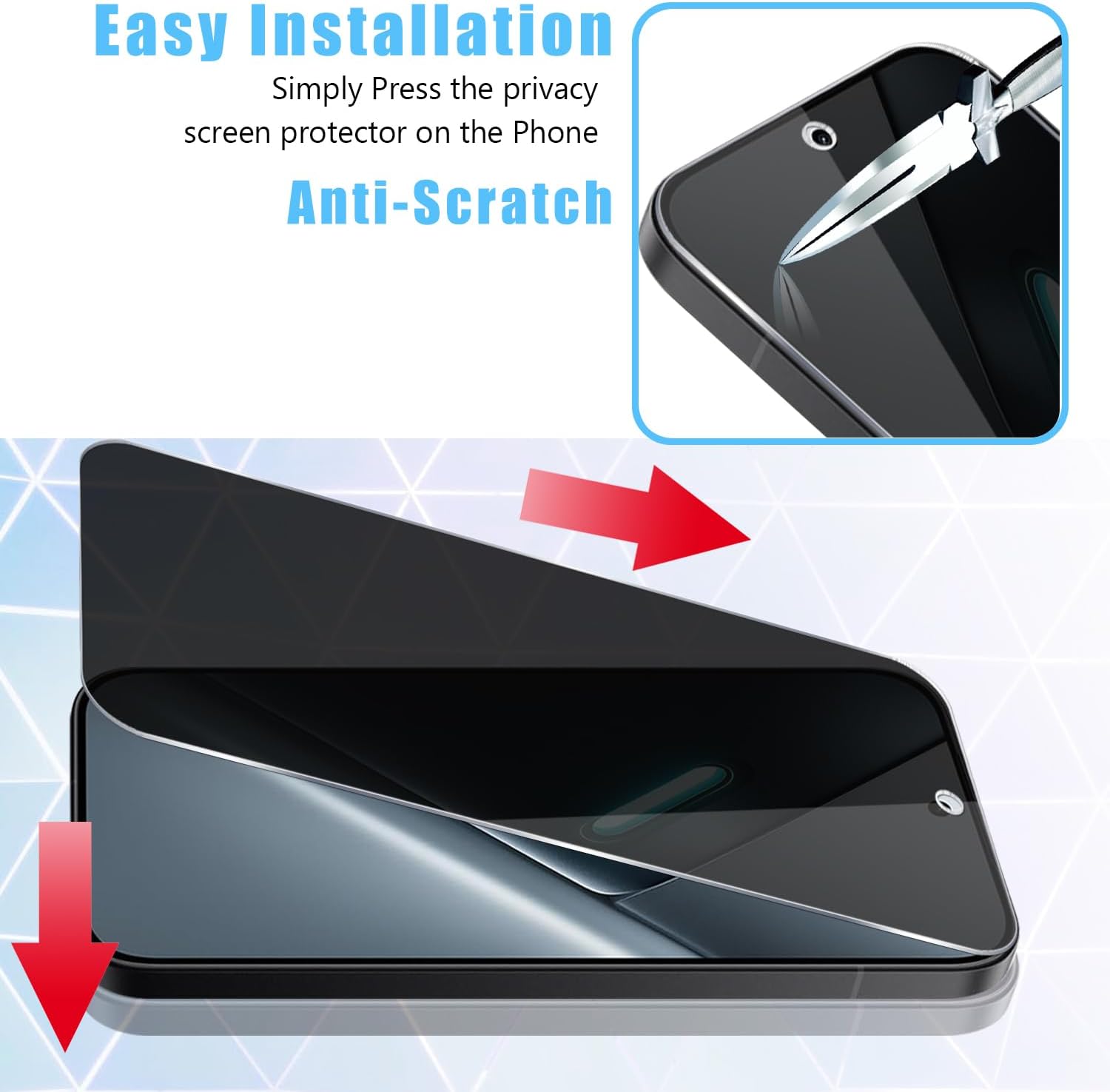 2+2 Pack for Xiaomi Poco X8 Pro Max 5G Support Unlocking Privacy Tempered Glass Screen Protector and Camera Lens Protector