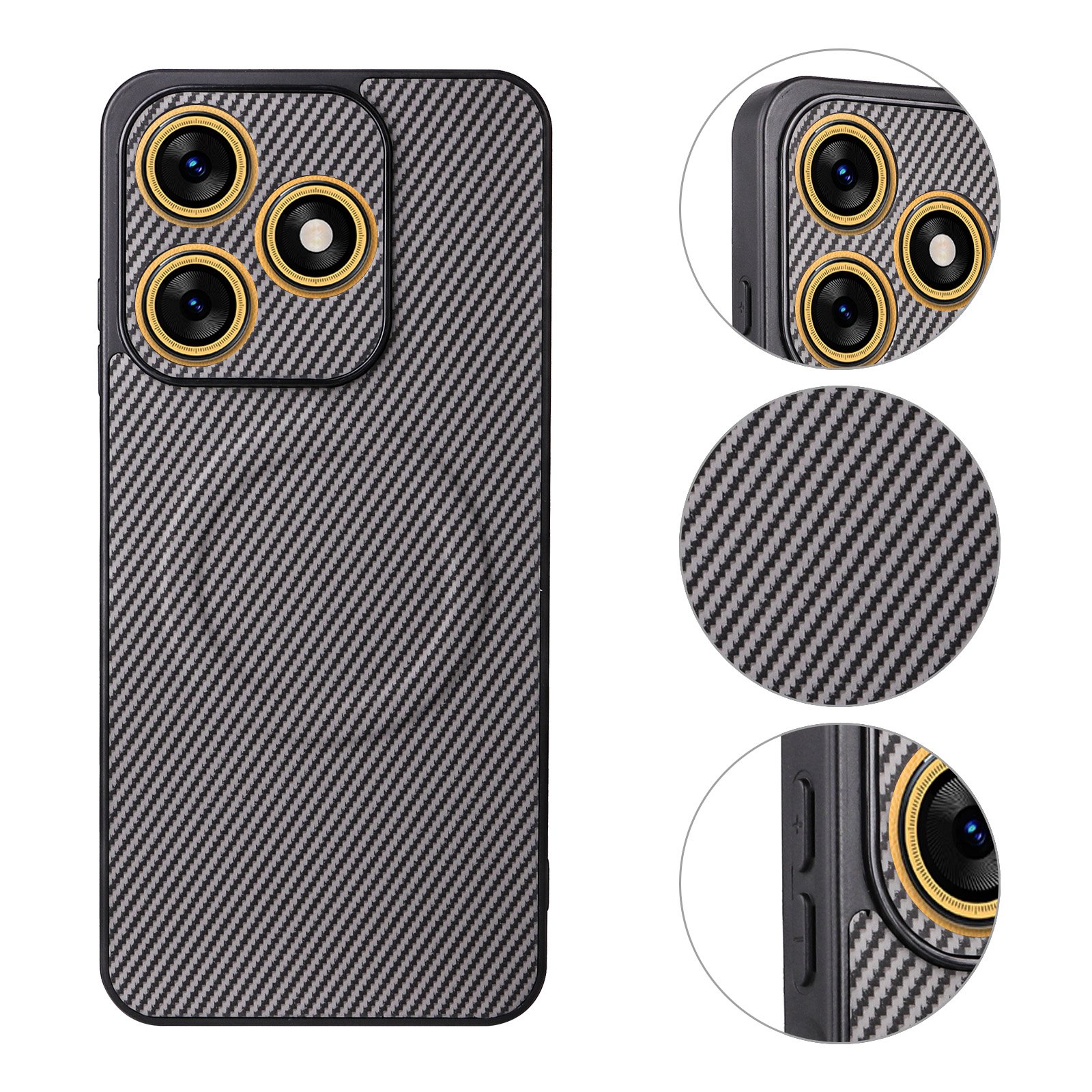 Tecno Spark 10 4G /Tecno Spark 10C 4G Carbon Fiber Texture MagSafe Compatible Phone Case, Slim Shockproof Protective Cover for Tecno Spark 10 4G /Tecno Spark 10C 4G