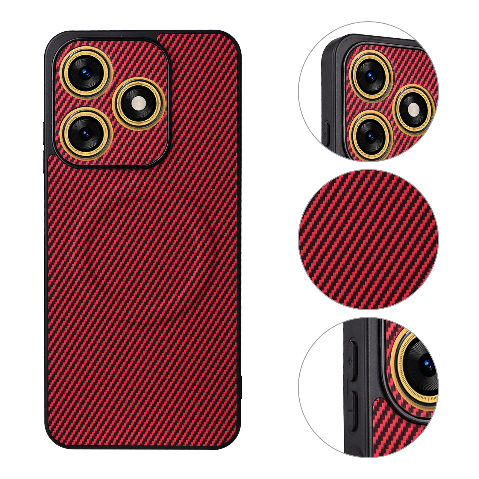 Tecno Spark 10 4G /Tecno Spark 10C 4G Carbon Fiber Texture MagSafe Compatible Phone Case, Slim Shockproof Protective Cover for Tecno Spark 10 4G /Tecno Spark 10C 4G