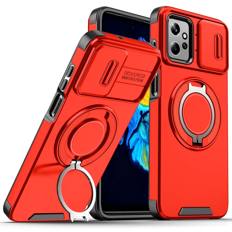 Slide Camera Lens Protective Cover Case for Motorola Moto G Power 5G (2023) Magnetic 360 Kickstand Phone Case