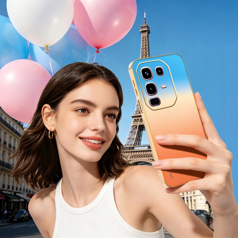 Phone Case for Infinix Note 50 Pro 4G 50 4G Electroplated Matte Gradient Anti-Drop Prevention Case
