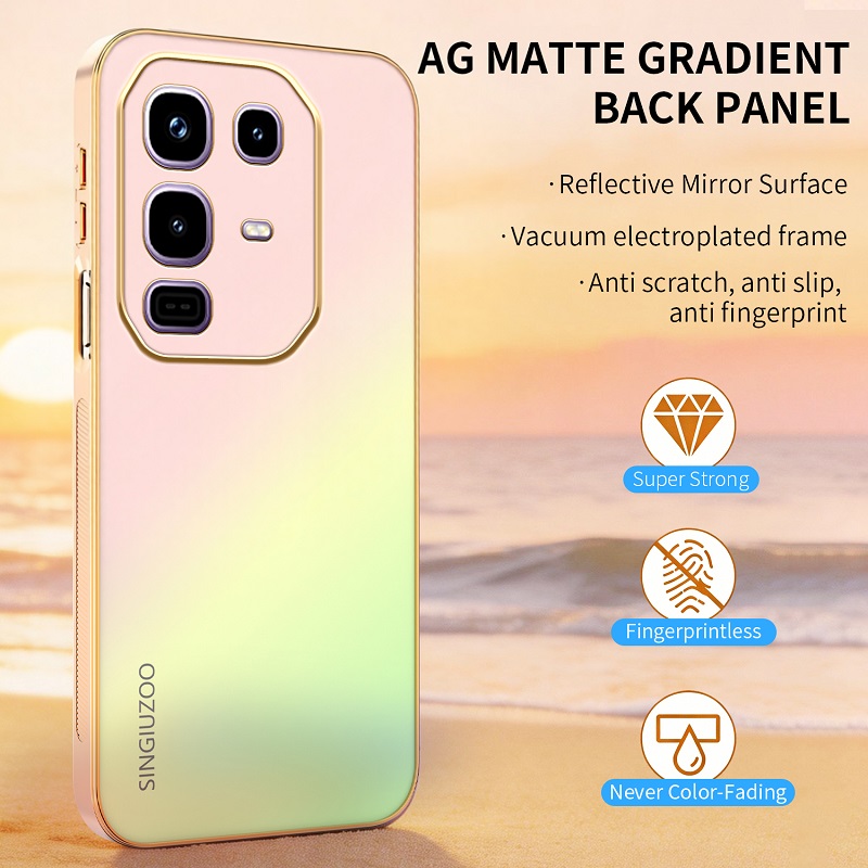 Phone Case for Infinix Note 50 Pro 4G 50 4G Electroplated Matte Gradient Anti-Drop Prevention Case